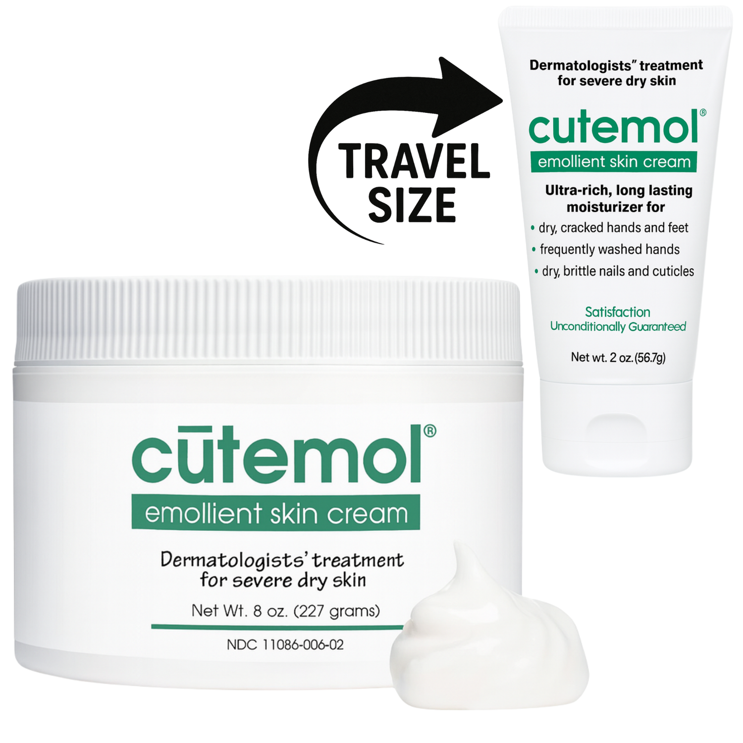 Cutemol Emollient Cream - 2 Ounce Travel Size